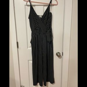 Pin stripe, stretchy, jumpsuit
